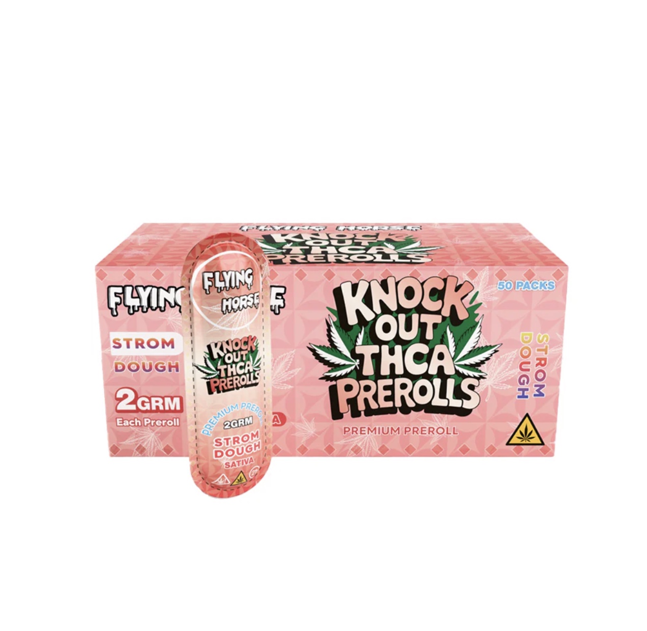 FLYING HORSE KNOCK OUT THCA 2GM PREROLL,FLYING HORSE, FLYING HORSE BRAND,FLYING HORSE FLAVORS